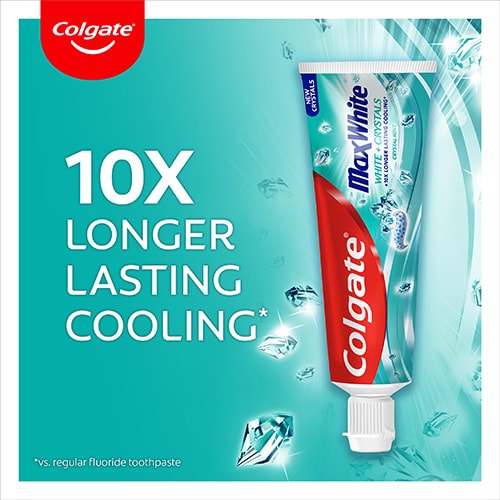 3 x COLGATE MAX WHITE White Crystals Whitening Cooling Daily