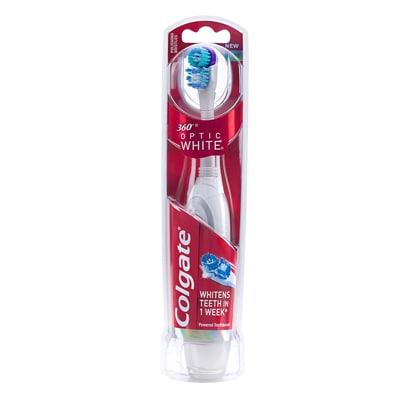  Colgate Cepillo de dientes avanzado blanco óptico 360, cepillo  de dientes mediano para adultos, 2 unidades (paquete de 1) : Salud y Hogar